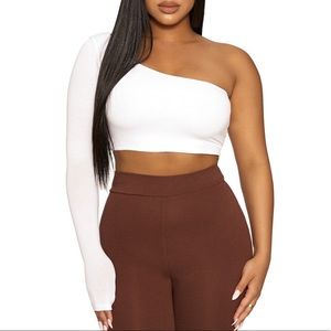 Brand New One Shoulder Crop Top